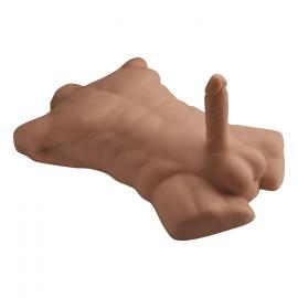 Торс із фалоімітатором на присосці SilexD Apollo L Male Torso Caramel - 1
