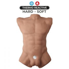 Торс із фалоімітатором на присосці SilexD Apollo L Male Torso Caramel - 8