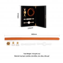 Шкіряний кляп з 2-ма насадками LOCKINK Ball-Gag & Gag-bite Set - Brown - 4