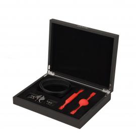 Шкіряний кляп з 2-ма насадками LOCKINK Ball-Gag & Gag-bite Set - Black - 1
