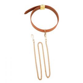 Повідець LOCKINK Tied Collar with Leash Set - Brown - 4