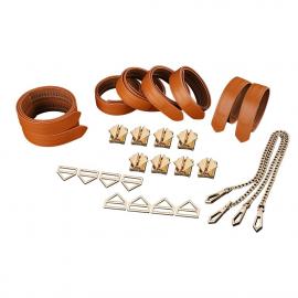 Набір із 8 ременів для зв'язування LOCKINK 8-Bondage-Straps Restraint Set - Brown - 2