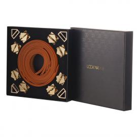 Набір із 8 ременів для зв'язування LOCKINK 8-Bondage-Straps Restraint Set - Brown - 4