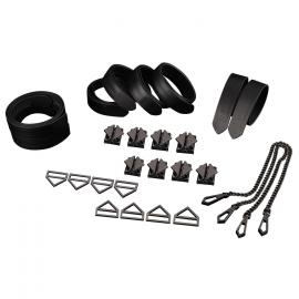 Набір із 8 ременів для зв'язування LOCKINK 8-Bondage-Straps Restraint Set - Black - 1