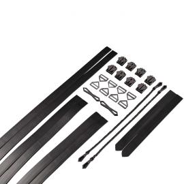Набір із 8 ременів для зв'язування LOCKINK 8-Bondage-Straps Restraint Set - Black - 4