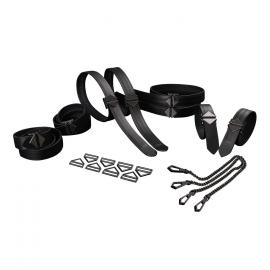 Набір із 8 ременів для зв'язування LOCKINK 8-Bondage-Straps Restraint Set - Black - 3