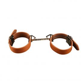 Наручники LOCKINK Wristcuffs/Anklecuffs Brown Set - 7