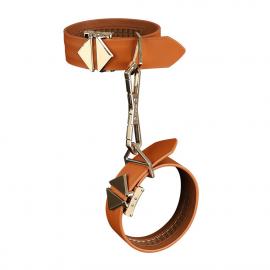 Наручники LOCKINK Wristcuffs/Anklecuffs Brown Set - 1