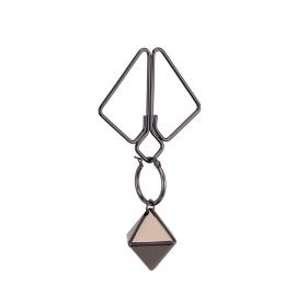 Затискачі для сосків з важкою підвіскою LOCKINK Nipple Clamps with Heavy Pendant - Grey - 6