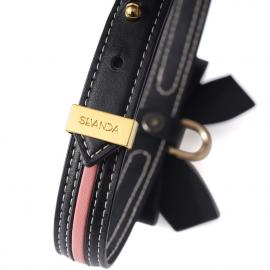 Повідець LOCKINK SEVANDA Love Heart Butterfly Leather Collar Set - Black - 9