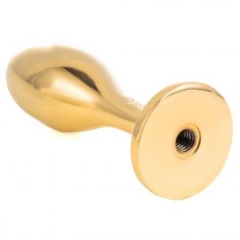 Металева анальна пробка Кролячий хвіст LOCKINK SEVANDA White Bunny-Tail Anal Rose-shape Plug - 6