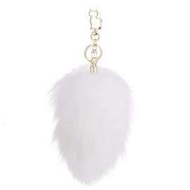 Металева анальна пробка Кролячий хвіст LOCKINK SEVANDA White Bunny-Tail - 5