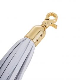 Металлическая анальная пробка Хвост пони LOCKINK SEVANDA White Pony-Tail Anal Pear-shape Plug - 5