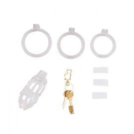 Клітка для пеніса LOCKINK SEVANDA Plastic Penis Chastity Cage - Transparent - 5