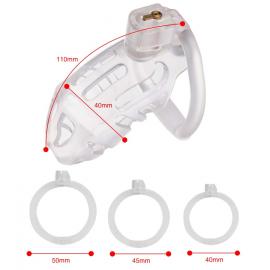 Клітка для пеніса LOCKINK SEVANDA Plastic Penis Chastity Cage - Transparent - 2
