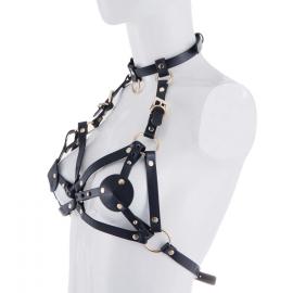 Портупея на груди LOCKINK SEVANDA Queen Chest Harness with Removable Bra - 5