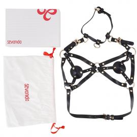 Портупея на груди LOCKINK SEVANDA Queen Chest Harness with Removable Bra - 10