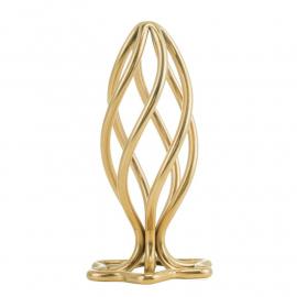 Анальна пробка LOCKINK SEVANDA Hollow Spiral Golden Metal Anal Plug - S size - 1