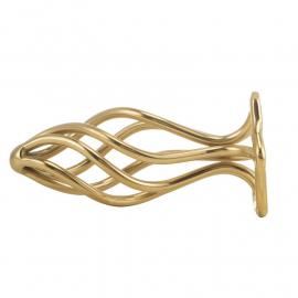 Анальна пробка LOCKINK SEVANDA Hollow Spiral Golden Metal Anal Plug - L size - 2