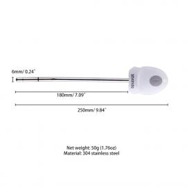 Уретральний зонд LOCKINK SEVANDA Vibrating & E-stim Metal Urethral Sounding - White - 3