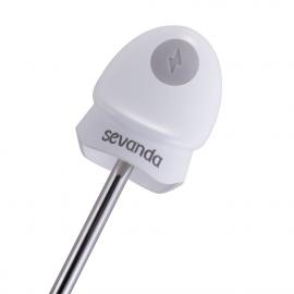 Уретральний зонд LOCKINK SEVANDA Vibrating & E-stim Metal Urethral Sounding - White - 6