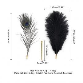 Лоскітка LOCKINK SEVANDA Natural Peacock Flirting Feather Tickler - 5