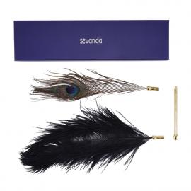 Лоскітка LOCKINK SEVANDA Natural Peacock Flirting Feather Tickler - 3