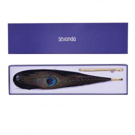 Лоскітка LOCKINK SEVANDA Natural Peacock Flirting Feather Tickler - 4
