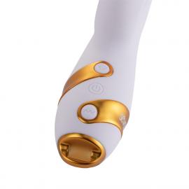 Вібратор-кролик із флогером LOCKINK SEVANDA Whip Vibrating Massage Wand - White & Golden - 6