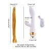 Вібратор-кролик із флогером LOCKINK SEVANDA Whip Vibrating Massage Wand - White & Golden