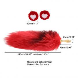 Анальна пробка з хвостом лисиці LOCKINK SEVANDA Red Vixen Set with Pear-shape Plug - 7