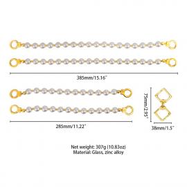 Перлинний нашийник з повідцем та наручниками LOCKINK Pearl Bondage & Restraint Set - 4