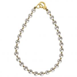 Жемчужный ошейник с поводком LOCKINK Pearl Collar & Leash Set - 6
