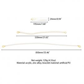 Жемчужный ошейник с поводком LOCKINK Pearl Collar & Leash Set - 5