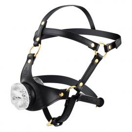 Маска-збруя для орального сексу LOCKINK SEVANDA Blowjob Head Harness - 6