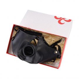 Маска-збруя для орального сексу з повідцем LOCKINK SEVANDA Blowjob Head Muzzle with Leash - 5