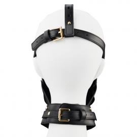 Маска-збруя для орального сексу з повідцем LOCKINK SEVANDA Blowjob Head Muzzle with Leash - 9
