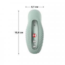 Накладний вібратор Fun Factory LAYA III sage green, ефект постукування пальцем - 8