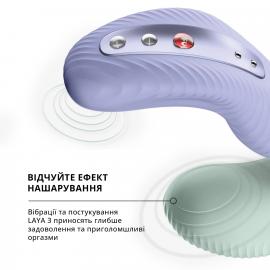 Накладной вибратор Fun Factory LAYA III soft violet, эффект постукивания пальцем - 11