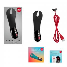 Вібратор для пеніса Fun Factory MANTA black, підходить для парних ігор - 6
