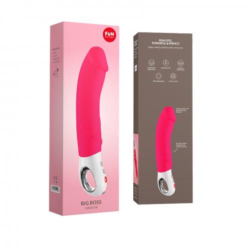 Вібратор для точки G Fun Factory BIG BOSS pink, дуже потужний