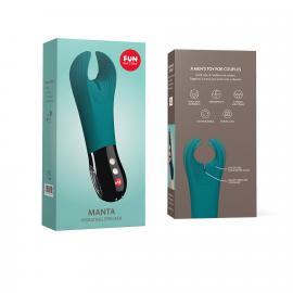 Вібратор для пеніса Fun Factory MANTA deep sea blue/black, підходить для парних ігор - 2