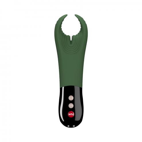 Вібратор для пеніса Fun Factory MANTA moss green/black, підходить для парних ігор
