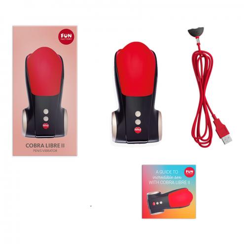 Мастурбатор для головки пеніса Fun Factory COBRA LIBRE II black/red, гра без рук