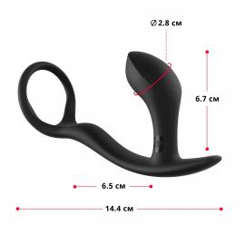 Анальная пробка с эрекционным кольцом Fun Factory BOOTIE RING slate - 4