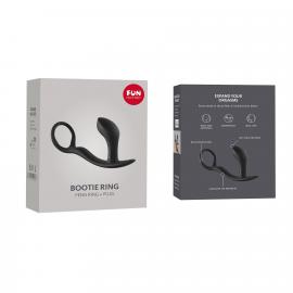 Анальная пробка с эрекционным кольцом Fun Factory BOOTIE RING slate - 3