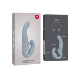 Безремневий страпон із вібрацією Fun Factory SHARE VIBE PRO cool grey, регульований - 2