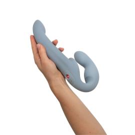 Безремневий страпон із вібрацією Fun Factory SHARE VIBE PRO cool grey, регульований - 6