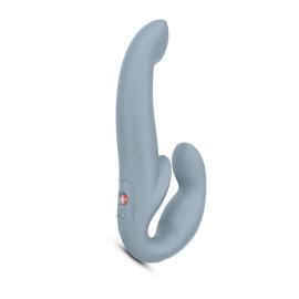 Безремневий страпон із вібрацією Fun Factory SHARE VIBE PRO cool grey, регульований - 1