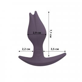 Анальна пробка Fun Factory BOOTIE FEM, фіолетова, у вигляді бутону, тонкий обмежувач - 4